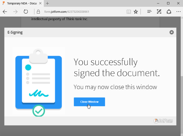 receive signature docusign